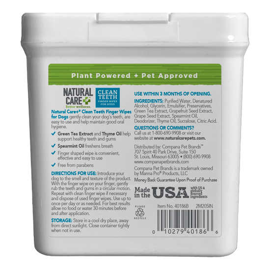 Clean Teeth Finger Wipes back