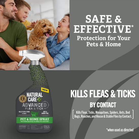 Advanced Flea and Tick Pet & Home Spray, 32 oz safe