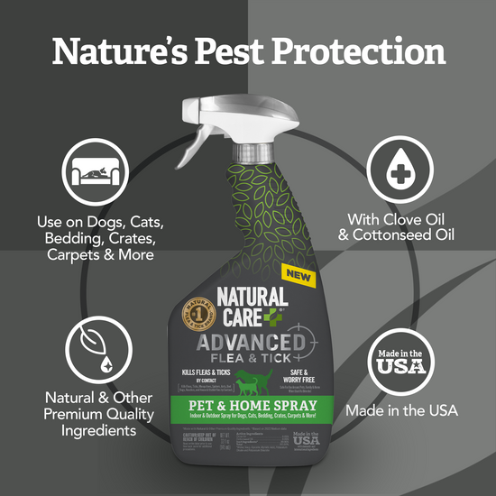 Advanced Flea and Tick Pet & Home Spray, 32 oz natural
