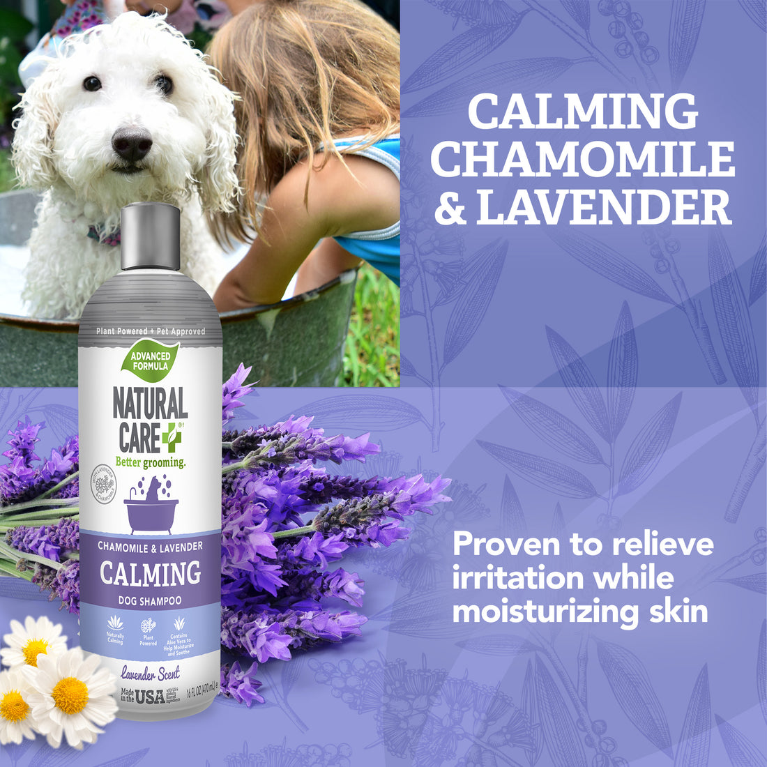 Dog Calming Shampoo | Natural Care - Skin Calming Dog Shampoo For Chewing